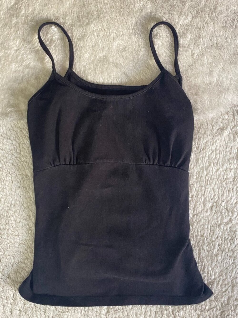 Brandy Melville Victoria Tank Top Black Corset Tie Back Fitted